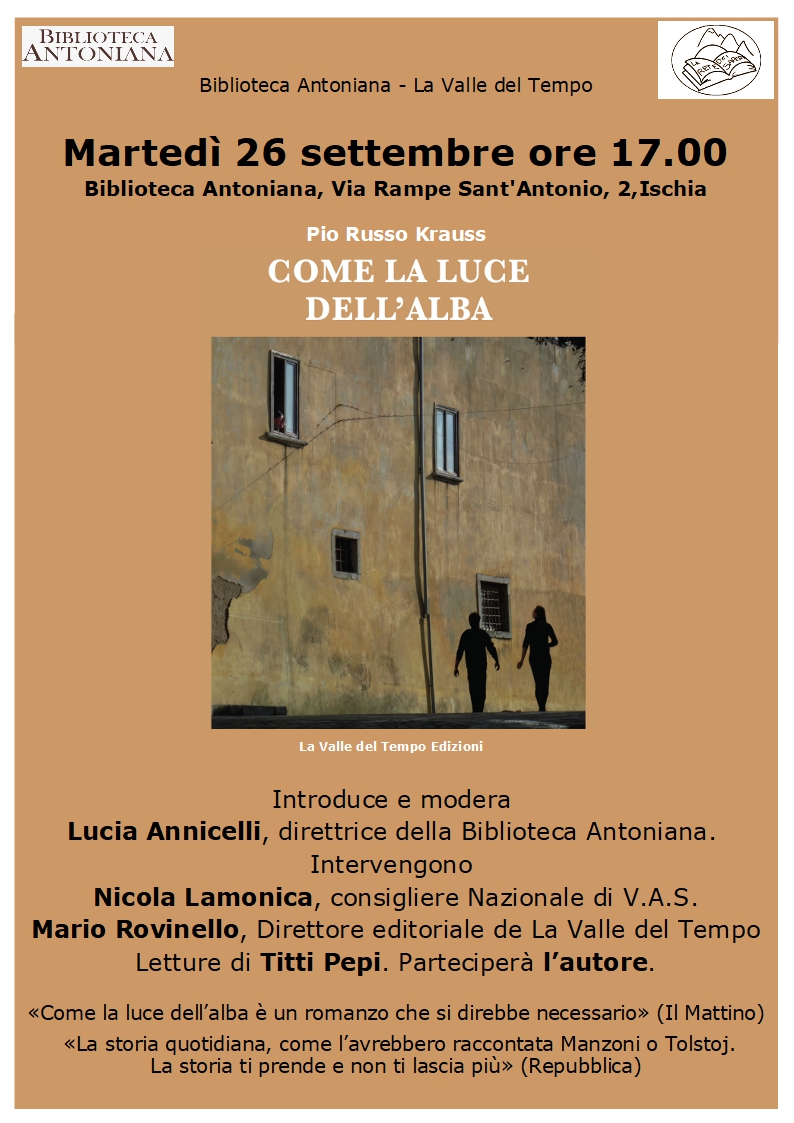 Presentazione del libro Come la luce dell’alba